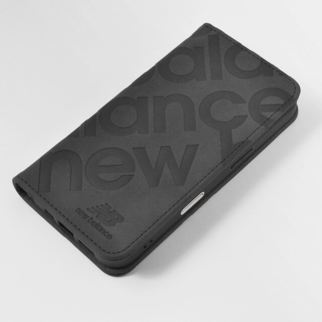 【iPhone16 Pro Max ケース】new balance 手帳ケース (スタンプロゴスエード/ブラック)サブ画像