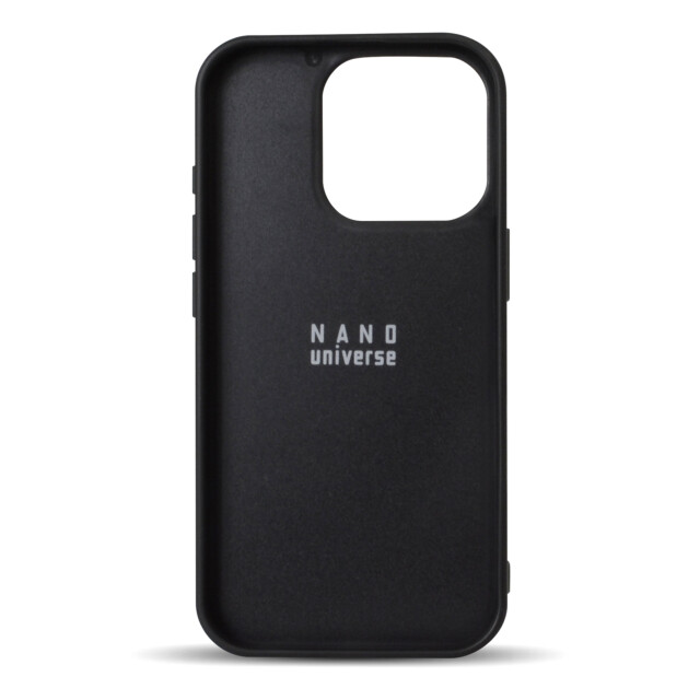 【iPhone16 Pro ケース】nano universe カードポケット付き背面ケース (バイカラー/ブラック)サブ画像