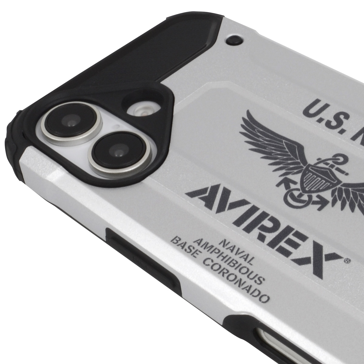 【iPhone16 ケース】AVIREX 耐衝撃ケース (アーミータフ/シルバー)サブ画像