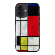 【iPhone16 ケース】MagSafe対応 天然貝ケース (Mondrian)