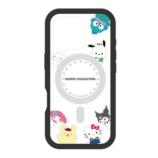 【iPhone16 Pro ケース】サンリオキャラクターズ MagSafe対応プランプフレームケース (ミックス)