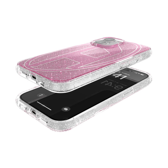 【iPhone16 ケース】Oval D Glitter (Pink)サブ画像