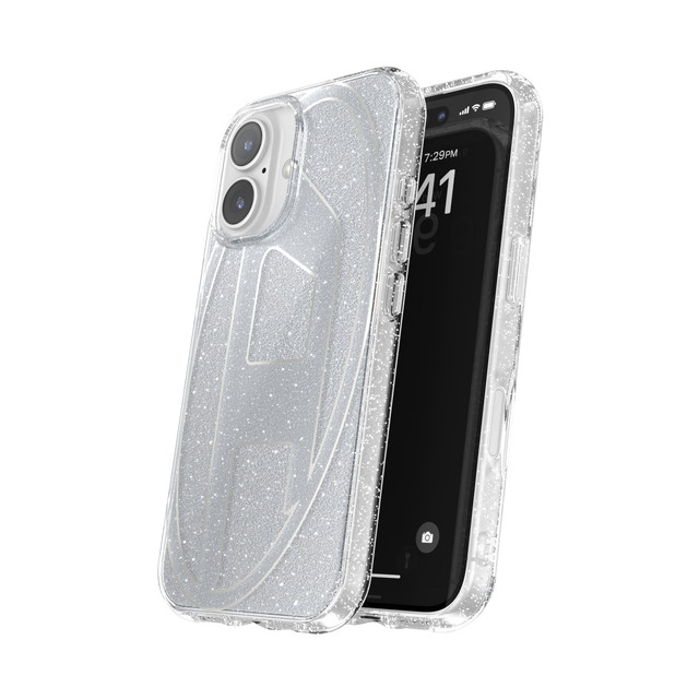 【iPhone16 ケース】Oval D Glitter (Silver)サブ画像