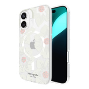 【iPhone16 ケース】Protective Hardshell Case for MagSafe (Hollyhock Floral)