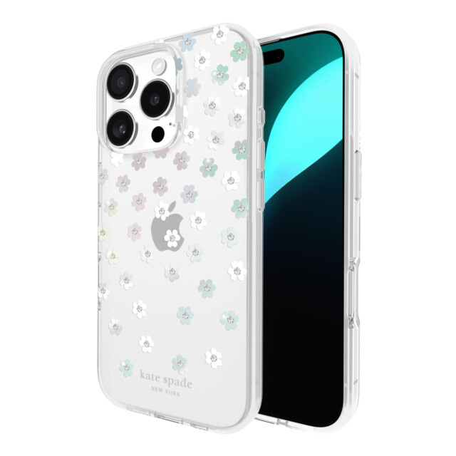 【iPhone16 Pro ケース】Protective Hardshell Case (Scattered Flowers)