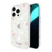 【iPhone16 Pro ケース】Protective Hardshell Case for MagSafe (Hollyhock Floral)