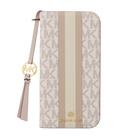 【iPhone16 Pro ケース】Folio Case Stripe with Tassel Charm for Magsafe (Vanilla)