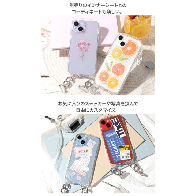 【アウトレット】【iPhone13 ケース】iFace Hang and クリアケース/ショルダーストラップセット (クリア/ラメ)サブ画像