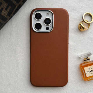 【iPhone16 Pro ケース】Real Leather Mag Case (brown)