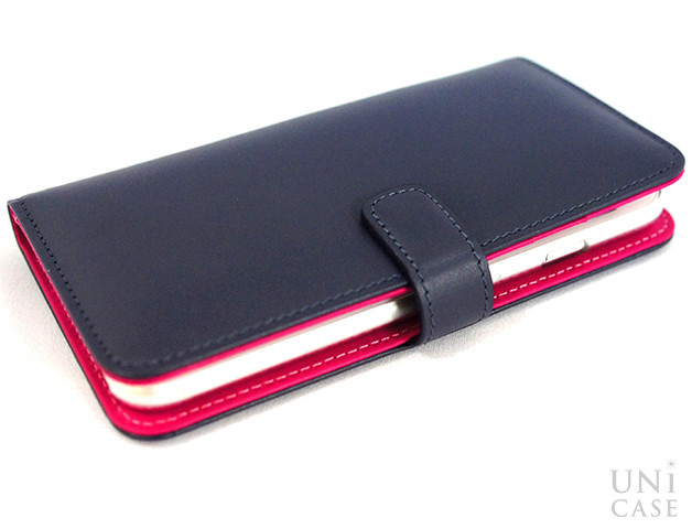 【iPhone6s/6 ケース】COWSKIN Diary Navy×Pink for iPhone6s/6のベルト部分