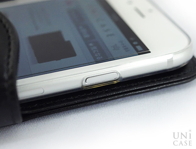 【iPhone6s/6 ケース】OSTRICH Diary Black for iPhone6s/6の電源ボタン