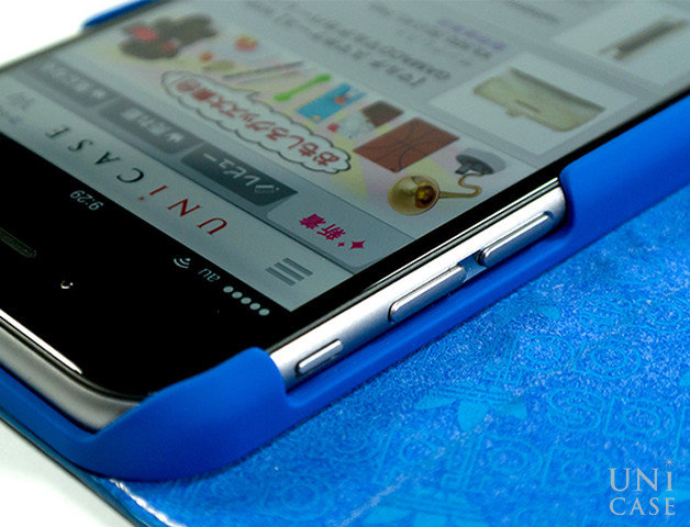 【iPhone6s/6 ケース】Booklet Case (Bluebird/White)のサウンドボタン