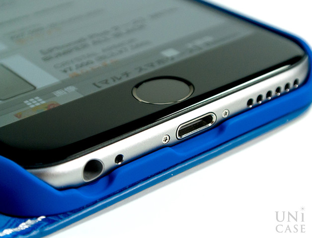 【iPhone6s/6 ケース】Booklet Case (Bluebird/White)のコネクタ周り