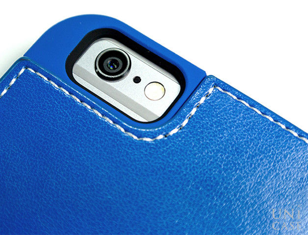 【iPhone6s/6 ケース】Booklet Case (Bluebird/White)のカメラ部分
