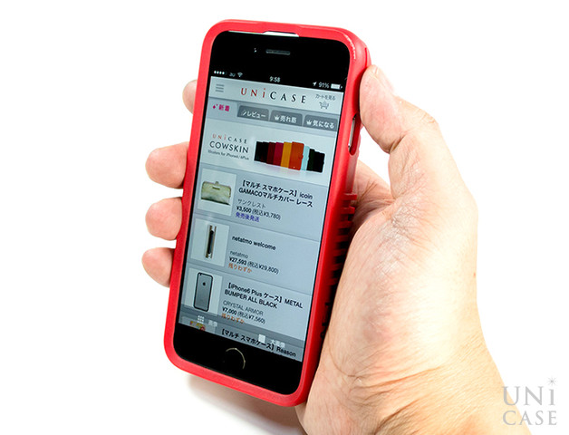 【iPhone6s/6 ケース】NIKE AIR FORCE 1 PHONE CASE (RED)の装着後全体