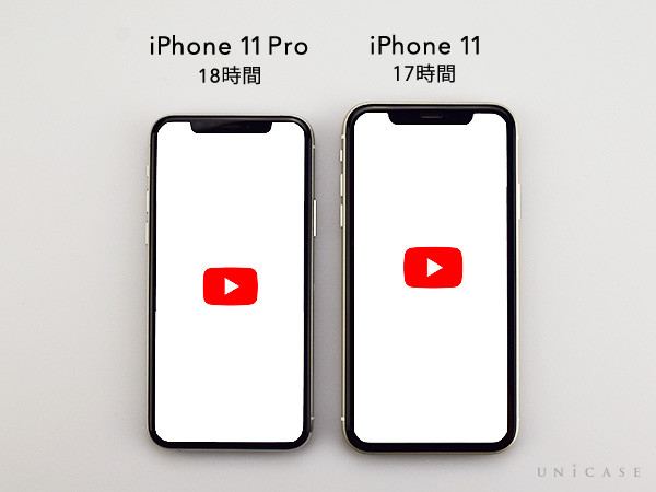iPhone 11とiPhone 11 Pro バッテリー駆動時間比較