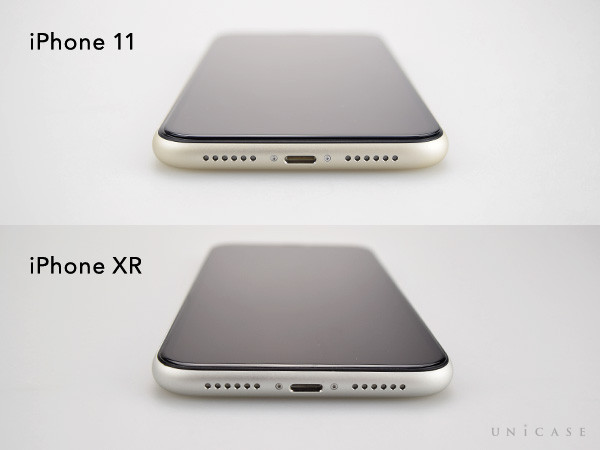 iPhone 11とiPhone XR本体ディスプレイ 本体スピーカー部分