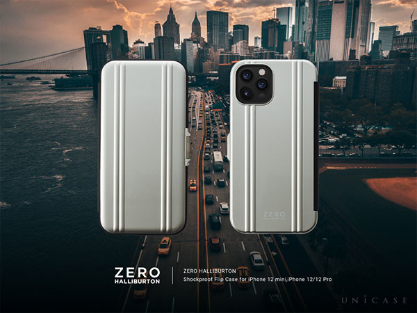 ZERO HALLIBURTON Hybrid Shockproof Flip Case for iPhone12/12 Pro, iPhone12 mini