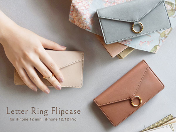 【iPhone 12 mini, iPhone12/12 Proケース】UNiCASEオリジナルのおしゃれなiPhoneケース “Letter Ring Flipcase”が予約販売開始！ ～多機能仕様のおしゃれで便利なiPhoneケース～