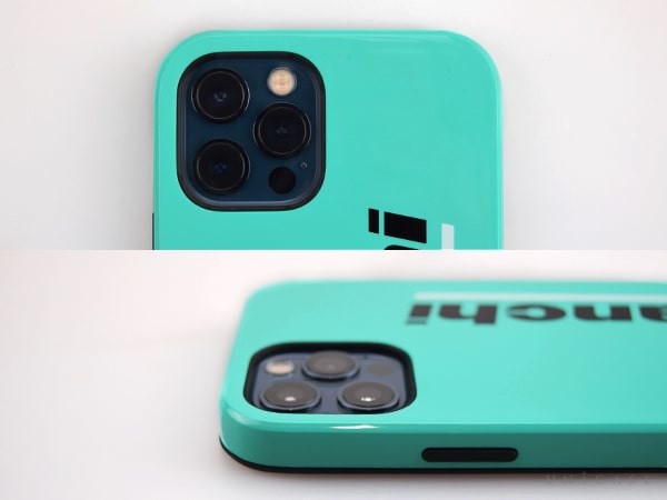【iPhone12/12 Pro ケース】Bianchi Hybrid Shockproof Case 装着 カメラ正面、横から
