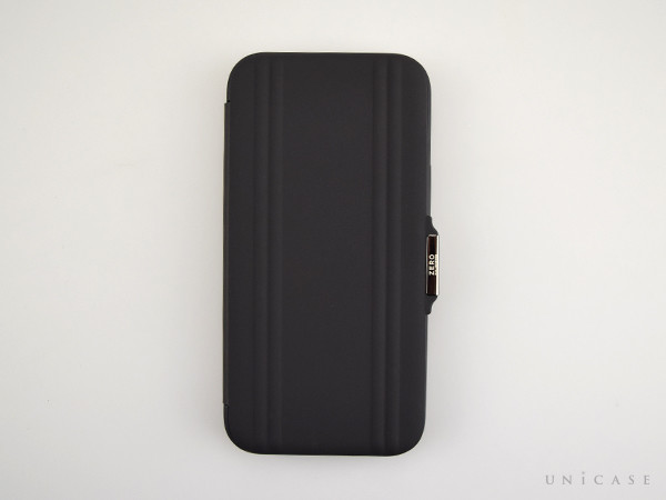 【iPhone12 mini ケース】ZERO HALLIBURTON Hybrid Shockproof Flip Case for iPhone12 mini 装着 正面