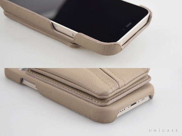 【iPhone12 mini ケース】Clutch Ring Case for iPhone12 mini (beige) 装着 サイドボタン、コネクター