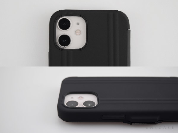 【iPhone12 mini ケース】ZERO HALLIBURTON Hybrid Shockproof Flip Case for iPhone12 mini 装着 カメラ正面、横から