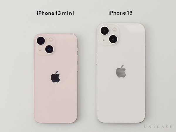 iPhone13 mini(左)とiPhone13(右) 背面比較
