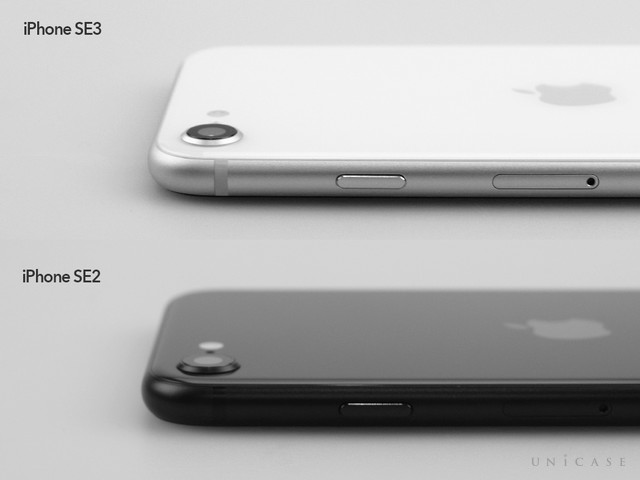 iPhoneSE(第3世代)/SE3（左）、iPhoneSE(第2世代)/SE3（右）サイドボタン