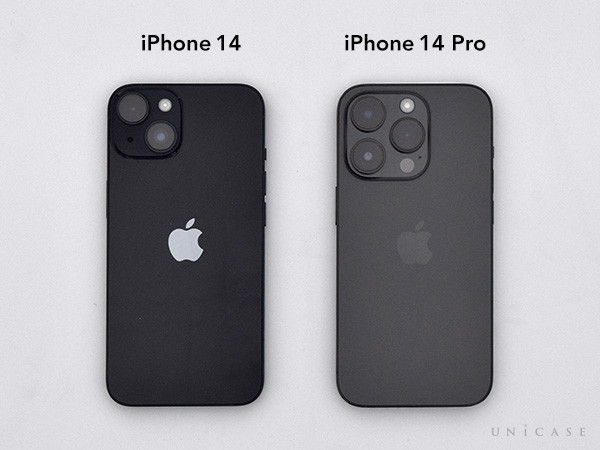 iPhone14(左)とiPhone14Pro(右) 背面比較