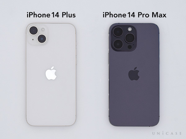 iPhone14 Plus，iPhone14 Pro Max背面比較