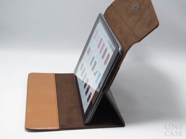 【iPad mini3/2/1 ケース】Prestige Envelope Folio ダークブラウンの角度調節