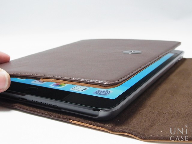 【iPad mini3/2/1 ケース】Prestige Envelope Folio ダークブラウンの自動スリープ