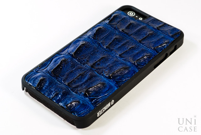 【iPhone5s/5 ケース】動物皮モンスターケース Monster-Crocodile ブルーのメイン画像