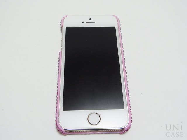 【iPhone5s/5 ケース】フルペーストデコレーションケース Stratum Gradation PINKの装着