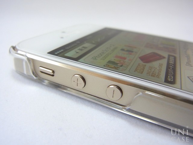 【iPhone5s/5 ケース】ムーミン Clear Hard Case(ミイ/アップ)の音量調節ボタン