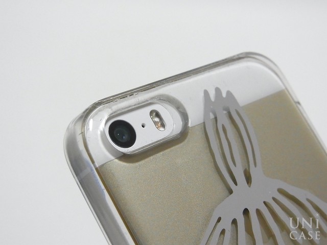 【iPhone5s/5 ケース】ムーミン Clear Hard Case(ミイ/アップ)のカメラ穴