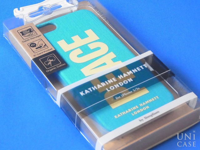 【iPhone5s/5 ケース】KATHARINE HAMNETT LONDON Fabric Cover Set (Blue)の便利アイテム