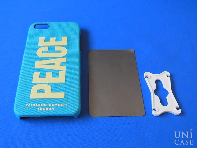 【iPhone5s/5 ケース】KATHARINE HAMNETT LONDON Fabric Cover Set (Blue)の付属品