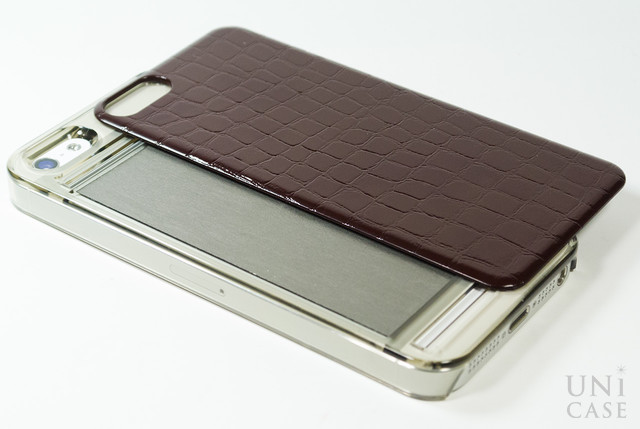 【iPhoneSE(第1世代)/5s/5 ケース】IC-COVER Leather (レザー調ワインレッド)の電波吸収シート