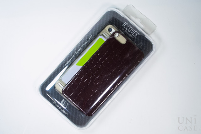 【iPhoneSE(第1世代)/5s/5 ケース】IC-COVER Leather (レザー調ワインレッド)の仕上がり