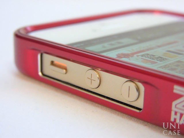 【iPhone5s/5 ケース】ZERO HALLIBURTON for iPhone5s/5 (Red)の音量ボタン