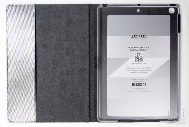 【iPad(9.7inch)(第5世代/第6世代)/iPad Air(第1世代) ケース】Masstige Metallic Diary (シルバー)の内側
