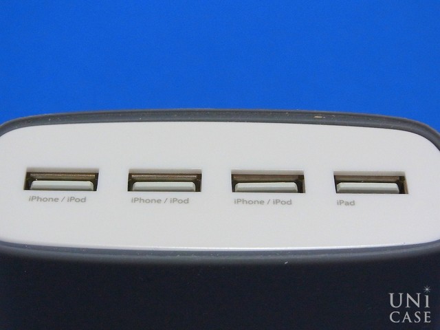 5.1A USB4ポート充電器 (グレー)の容量