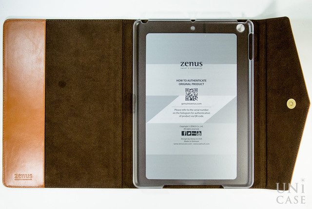 【iPad(9.7inch)(第5世代/第6世代)/iPad Air(第1世代) ケース】Prestige Envelope Folio (ダークブラウン)の内側