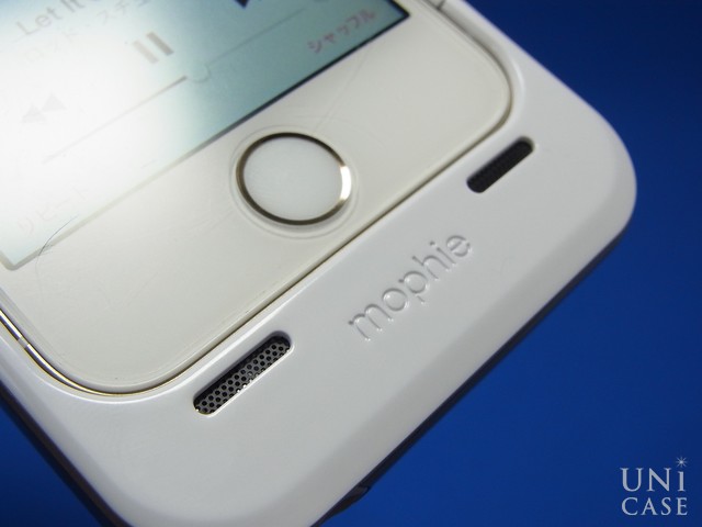 【iPhoneSE(第1世代)/5s/5 ケース】space pack ストレージ内蔵バッテリーケース (16GB/ホワイト)のスピーカー