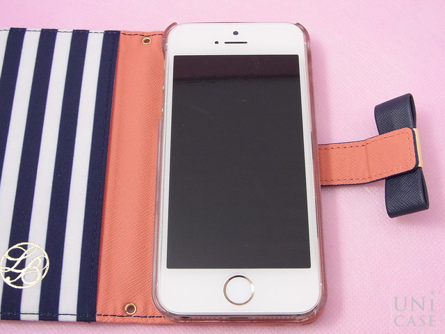 【iPhone5s/5 ケース】La Boutique ストライプ iPhoneケース for iPhone5s/5(NV)のデザイン性