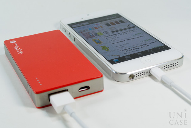 powerstation mini (Orange)のiPhone充電