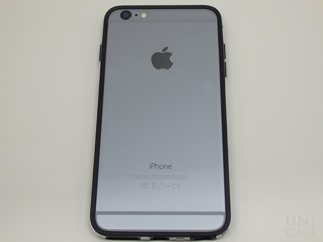 【iPhone6s Plus/6 Plus ケース】ハイブリッドバンパー (ブラック)の背面