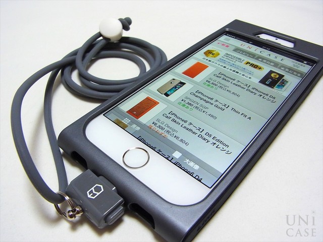 斬新なデザインがカッコイイ ネックストラップ一体型のタフケース Iphone6 Link Neckstrap Case Silver Unicaseレビュー